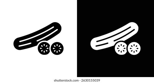 Cucumber icon concept, vector illustration