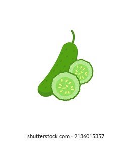 Cucumber icon design template vector isolated illustration