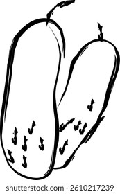 cucumber icon in Doodle style