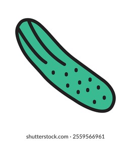 Cucumber icon featuring cool, refreshing vegetable