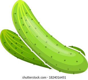 Icono de pepino. Diseño de color plano. Ilustración vectorial.