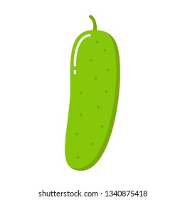 Cucumber icon. Flat illustration of cucumber vector icon