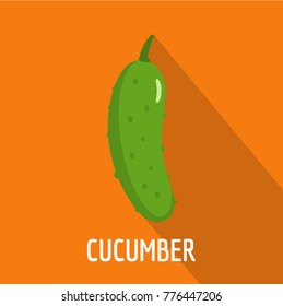 Cucumber icon. Flat illustration of cucumber vector icon for web