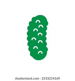 Gurkensymbol flache Liniengrafik