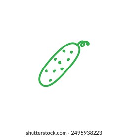 Diseño de Vector plano de icono de pepino