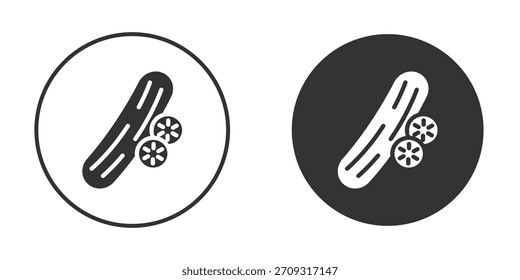 Cucumber icon in glyph style for web Design. UI UX icons