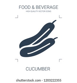 cucumber icon. high quality filled cucumber icon on white background. from food collection flat trendy vector cucumber symbol. use for web and mobile