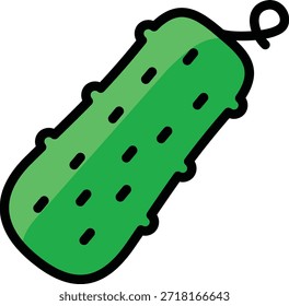 ícone de pepino projeto de ilustração com contorno preenchido, isso não é feito de qualquer geração de IA