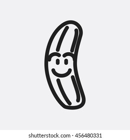 Cucumber icon illustration isolated vector sign symbol