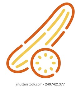 Cucumber icon illustration for uiux, web, app, infographic, etc