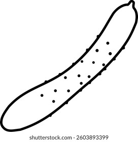 The cucumber icon isolated on white background
