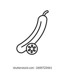 Cucumber icon isolated. simple vector icon on white background