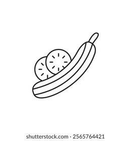 cucumber icon line art vector