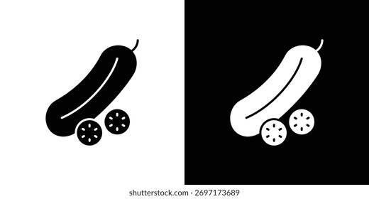 Cucumber icon, logo elements of graphic designs