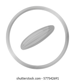 Cucumber icon monochrome. Singe vegetables icon from the eco food monochrome.