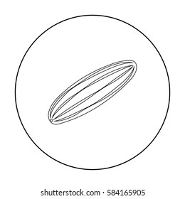 Cucumber icon outline. Singe vegetables icon from the eco food outline.