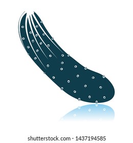 Cucumber Icon. Shadow Reflection Design. Vector Illustration.