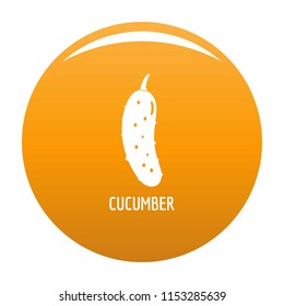 Cucumber icon. Simple illustration of cucumber vector icon for any design orange