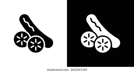 Cucumber icon simple line vector. Symbol, logo.