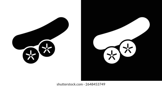 Cucumber icon symbol collection. Flat vector stock illustration.