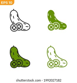 cucumber icon symbol template for graphic and web design collection logo vector illustration