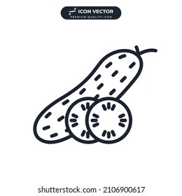 cucumber icon symbol template for graphic and web design collection logo vector illustration