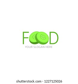 Cucumber icon template.Logotype with cucumber letters,vector illustration