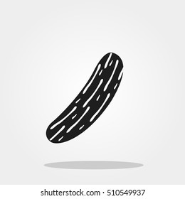 Cucumber icon in trendy flat style isolated on color background. Vegetables symbol for your design, logo, UI. Vector illustration, EPS10. Flat style.