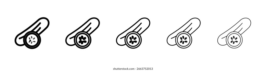 Cucumber icon vector collection. EPS 10