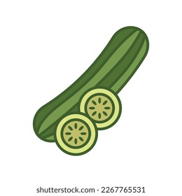 cucumber icon vector design template in white background