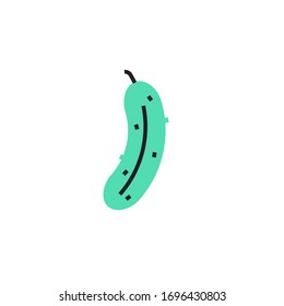 cucumber icon vector illustration modern style line design. isolated on white background