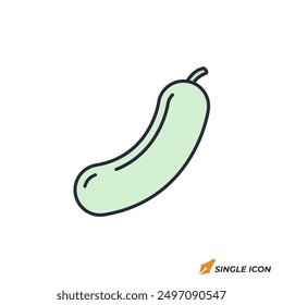 Cucumber icon vector illustration. Cucumber symbol isolated on white background