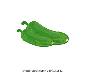 Cucumber icon. Vector image. Diet