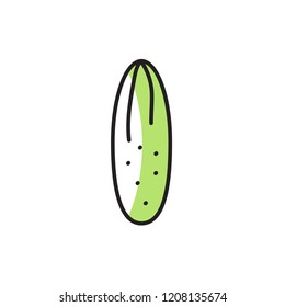 cucumber icon vector. modern style vegetable icon