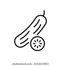 Icono de pepino Vector ilustración de stock