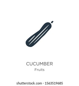 Cucumber icon vector. Trendy flat cucumber icon from fruits collection isolated on white background. Vector illustration can be used for web and mobile graphic design, logo, eps10