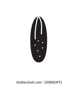 cucumber icon vector. vegetable icon glyph style