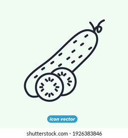 cucumber icon. cucumber vegetable symbol template for graphic and web design collection logo vector illustration