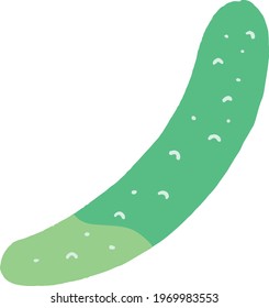 cucumber icon. vegetables. hand drawn.