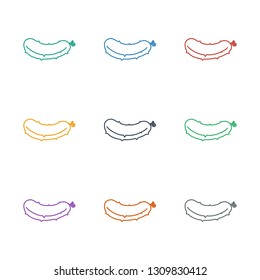 cucumber icon white background. Editable line cucumber icon from fastfood. Trendy cucumber icon for web and mobile.
