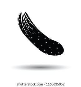Cucumber icon. White background with shadow design. Vector illustration.