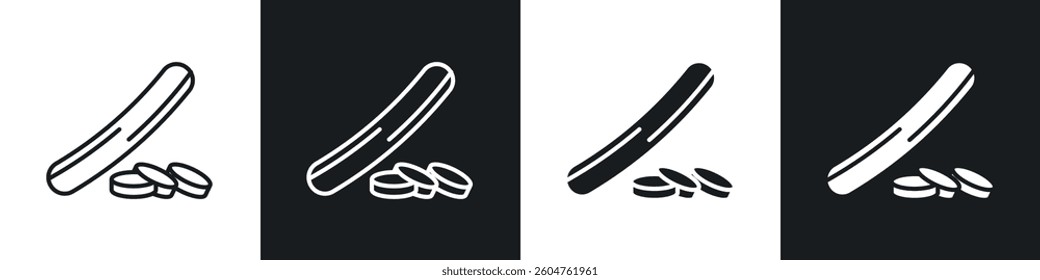 Cucumber icons in flat and linear vector illustration on white background.