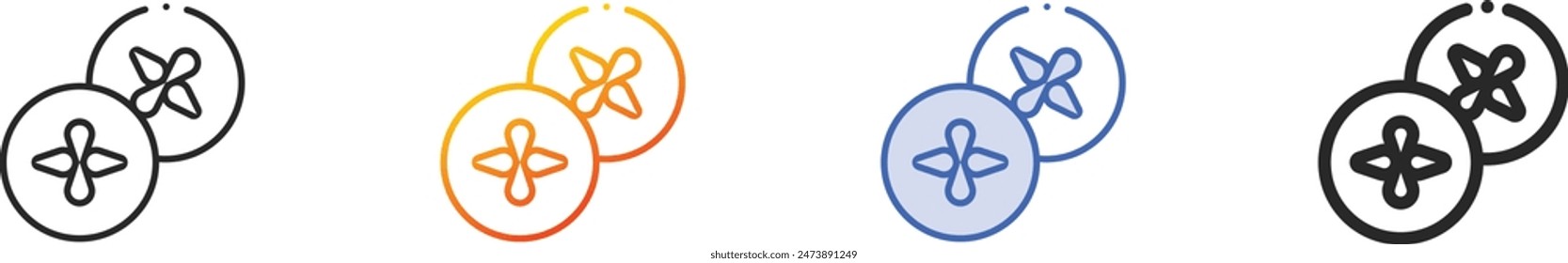 cucumber icon.Thin Linear, Gradient, Blue Stroke and bold Style Design Isolated On White Background