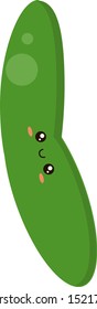 Cucumber, illustration, vector on white background.