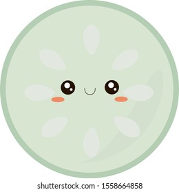 Cucumber, illustration, vector on white background.