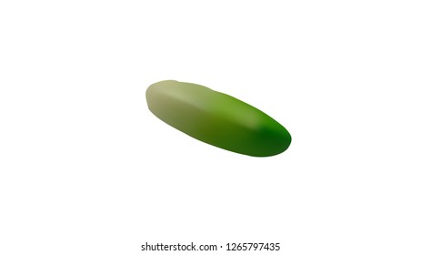 Cucumber illustration white background