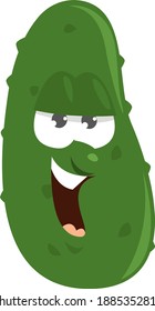 Cucumber ,ilustración,vector sobre fondo blanco