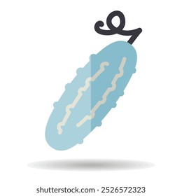 Icono de Vector de diseño aislado de pepino. Signo de verduras. Símbolo del gráfico para el Sitio web de la comida y de las bebidas, diseño de los App, App móviles y medios impresos, logotipo, UI