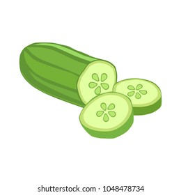 Cucumber isolated on white.