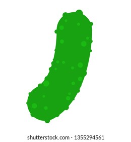 Cucumber isolated on white background. Vegetable vector illustration